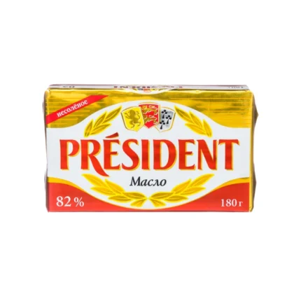 Масло сливочное President 82%