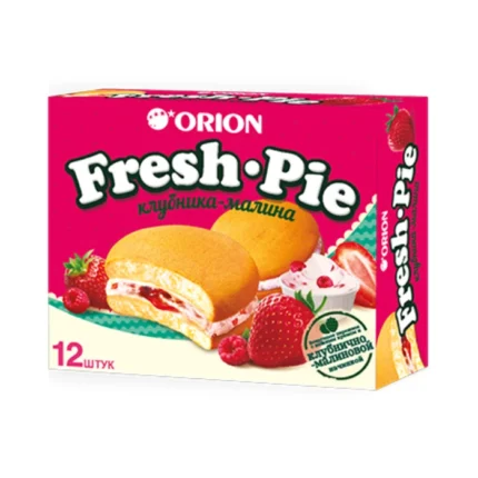Пирожное бисквитное Orion Fresh Pie Клубника Малина