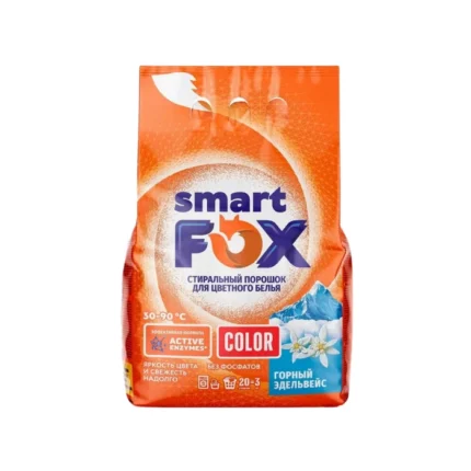 Порошок стиральный SMART FOX COLOR Горный эдельвейс