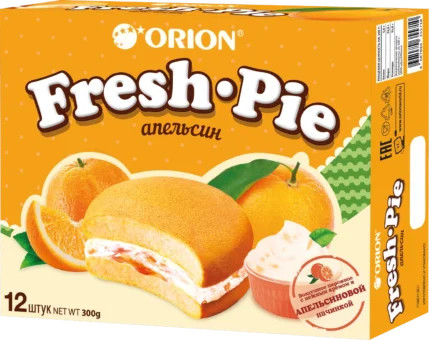 Пирожное бисквитное Orion Fresh Pie апельсин